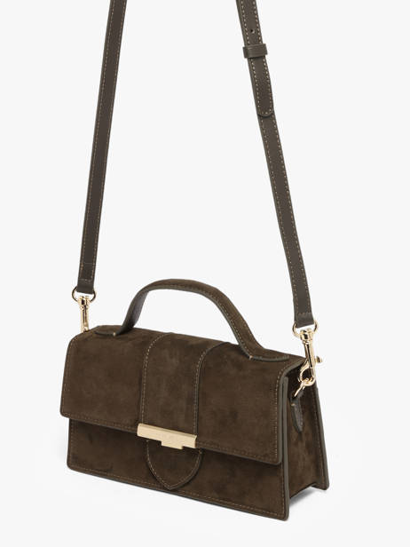 Cross Body Tas Suede Ily Leder Lancaster Groen suede ily 10 ander zicht 1