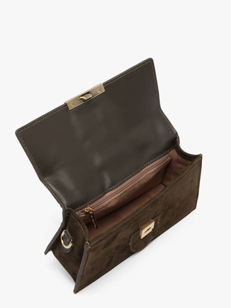 Cross Body Tas Suede Ily Leder Lancaster Groen suede ily 10 ander zicht 2
