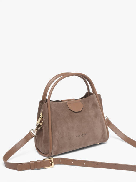 Handtas Suede Ida Leder Lancaster Beige suede ida 100 ander zicht 2