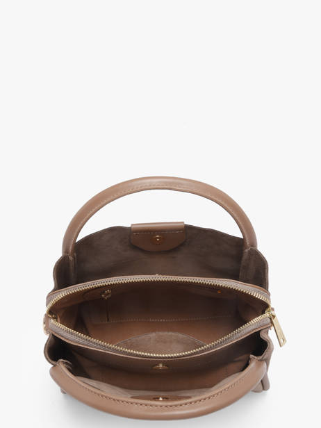 Handtas Suede Ida Leder Lancaster Beige suede ida 100 ander zicht 3