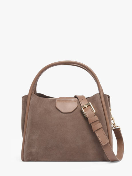 Handtas Suede Ida Leder Lancaster Beige suede ida 100 ander zicht 4
