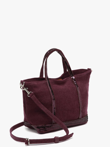 Cross Body Tas Baby Cabas Linnen Vanessa bruno Violet cabas lin 31V40410 ander zicht 2