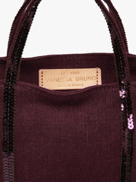 Cross Body Tas Baby Cabas Linnen Vanessa bruno Violet cabas lin 31V40410 ander zicht 3
