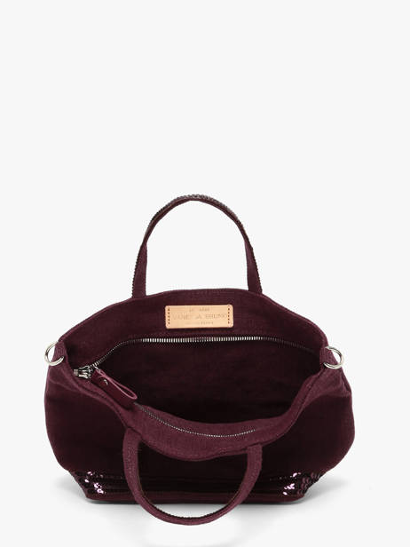 Cross Body Tas Baby Cabas Linnen Vanessa bruno Violet cabas lin 31V40410 ander zicht 4