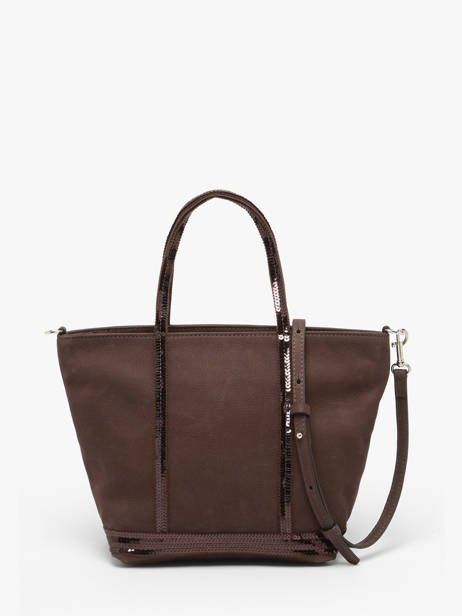 Sac Bandoulière Cabas Cuir Cuir Vanessa bruno Marron cabas cuir 8V40435 vue secondaire 4
