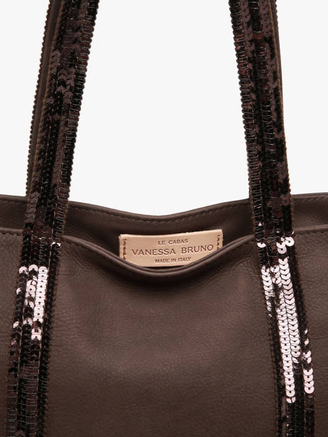 Handtas Cabas Cuir Leder Vanessa bruno Bruin cabas cuir 8V40378 ander zicht 2