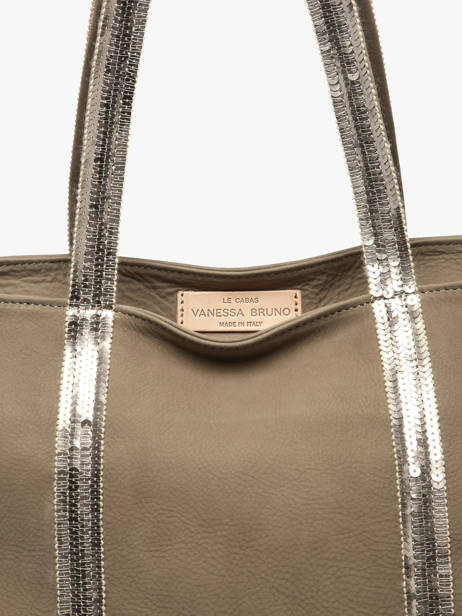 Schoudertas Cabas Cuir Leder Vanessa bruno Beige cabas cuir 8V40409 ander zicht 2
