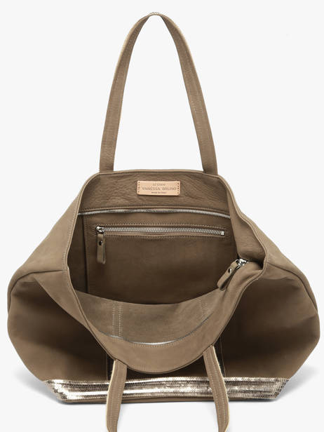 Schoudertas Cabas Cuir Leder Vanessa bruno Beige cabas cuir 8V40409 ander zicht 3