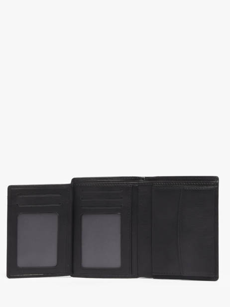 Portefeuille Bicolor Croco Cuir Yves renard Noir croco CR vue secondaire 2