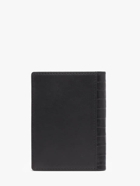 Portefeuille Bicolor Croco Cuir Yves renard Noir croco CR vue secondaire 3