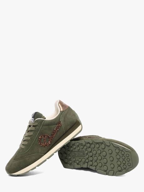 Sneakers Uit Leder No name Groen women KNHRAQ04 ander zicht 2