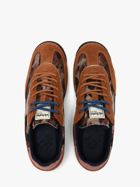 Sneakers Uit Leder Victoria Beige women 1158116 ander zicht 3