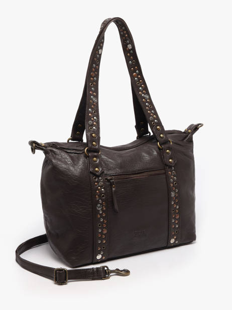Sac Porté épaule Brooklyn Cuir Basilic pepper Marron brooklyn BBRO04 vue secondaire 1