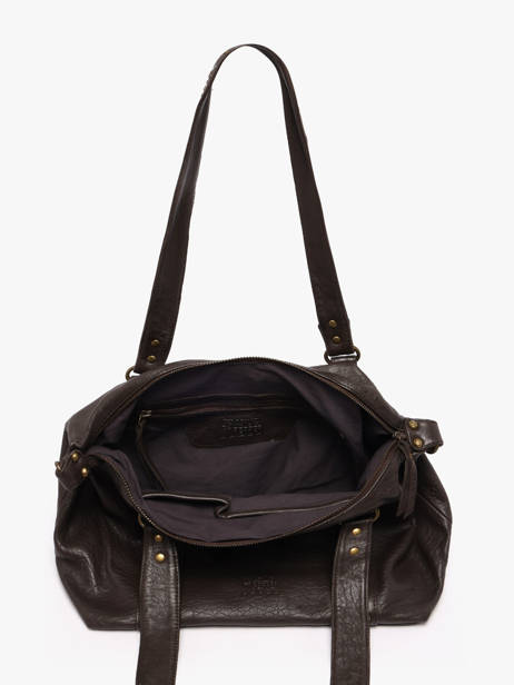 Sac Porté épaule Brooklyn Cuir Basilic pepper Marron brooklyn BBRO04 vue secondaire 3