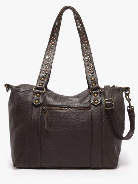 Sac Porté épaule Brooklyn Cuir Basilic pepper Marron brooklyn BBRO04 vue secondaire 4