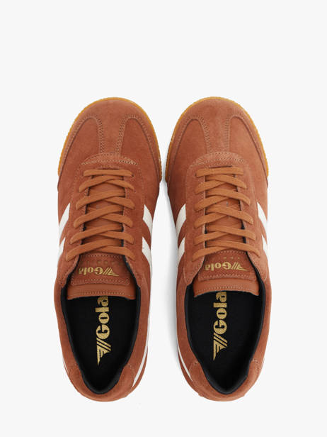 Sneakers En Cuir Gola Marron men CMA192TI vue secondaire 3