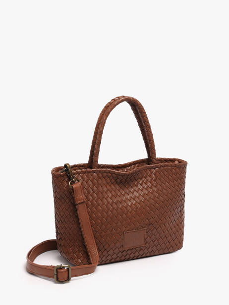Cross Body Tas Lisbonne Leder Basilic pepper Bruin lisbonne BLIS01 ander zicht 2