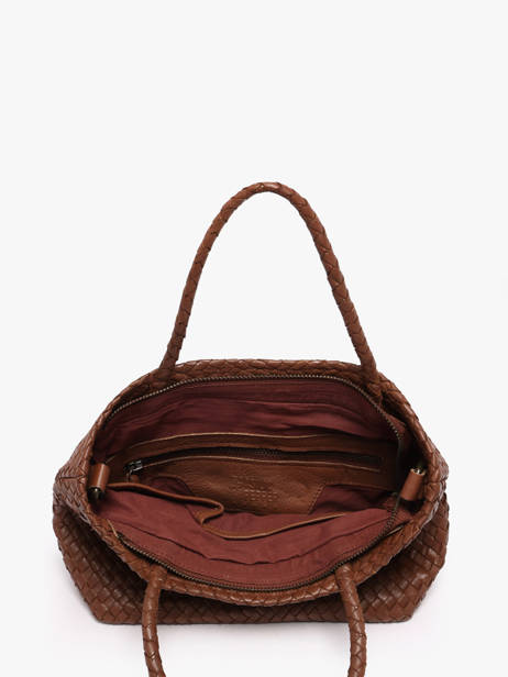 Cross Body Tas Lisbonne Leder Basilic pepper Bruin lisbonne BLIS01 ander zicht 4