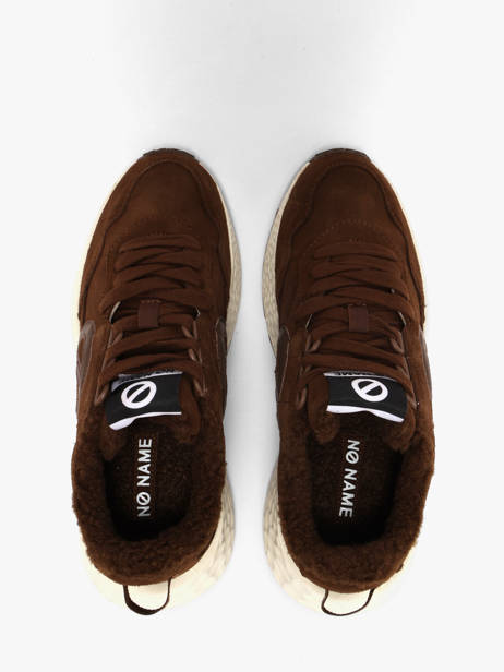Sneakers Met Platformzool Uit Leder No name Bruin women NNVESC04 ander zicht 3