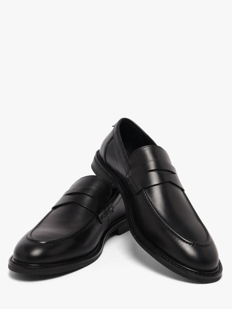 Mocassins En Cuir Gant Noir men 33671385 vue secondaire 2