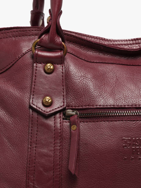 Sac Shopping A4 Cow Cuir Basilic pepper Rouge cow BCOW31 vue secondaire 2