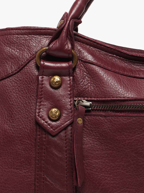 Handtas Cow Leder Basilic pepper Rood cow BCOW22 ander zicht 3
