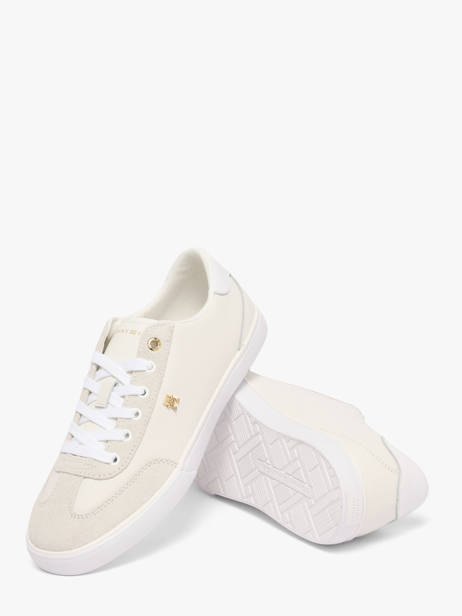 Sneakers Uit Leder Tommy hilfiger Wit women 9391YBL ander zicht 3