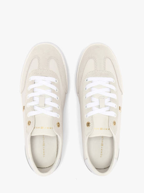 Sneakers Uit Leder Tommy hilfiger Wit women 9391YBL ander zicht 4