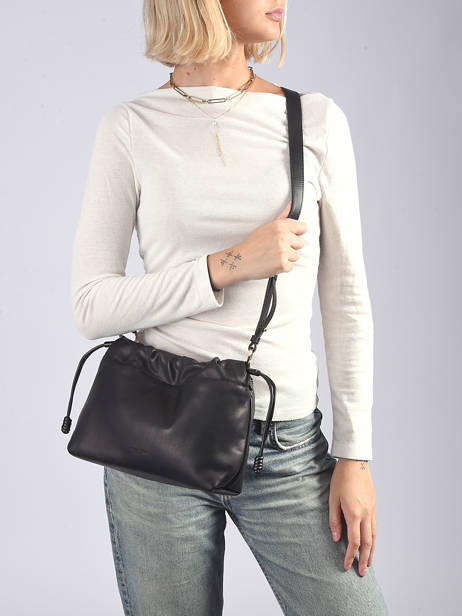 Cross Body Tas Lush Leder Lancaster Zwart lush 112 ander zicht 1