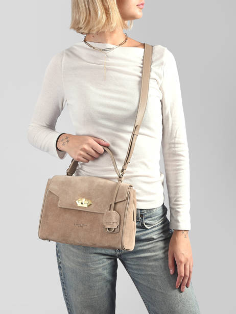 Cross Body Tas Suede Grace Leder Lancaster Beige suede grace 71 ander zicht 1