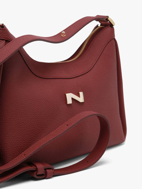 Sac Porté épaule Maia Cuir Nathan baume Rouge nymphea 6 vue secondaire 2