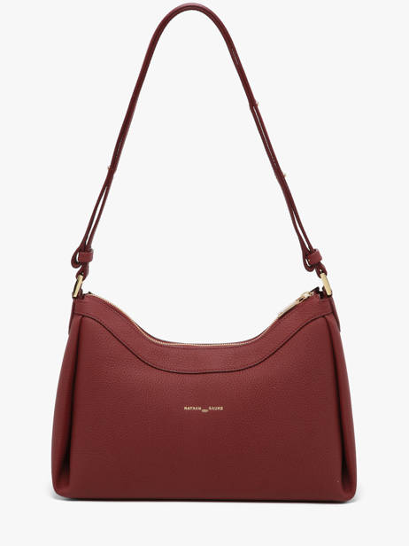 Sac Porté épaule Maia Cuir Nathan baume Rouge nymphea 6 vue secondaire 4