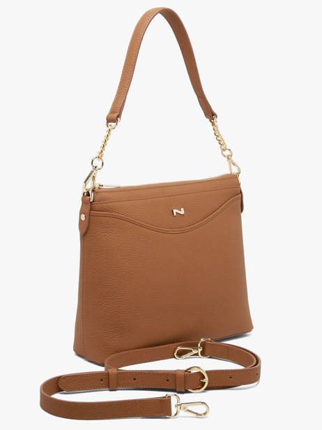 Cross Body Tas Greta Leder Nathan baume Bruin riviera 2 ander zicht 1