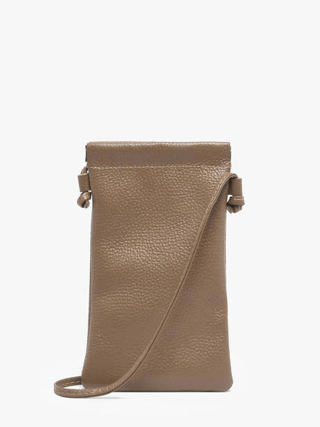 Cross Body Tas Caviar Leder Milano Bruin caviar CA26061 ander zicht 3