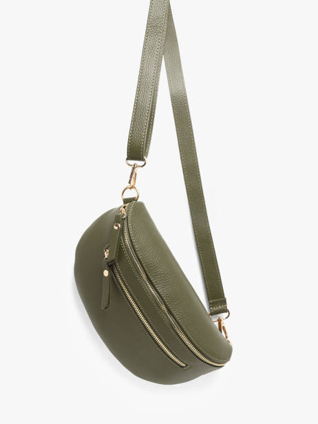 Heuptasje Leder Milano Groen caviar CA23111O ander zicht 1