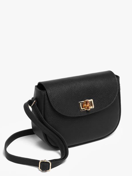 Cross Body Tas Caviar Milano Zwart caviar CA26068 ander zicht 1