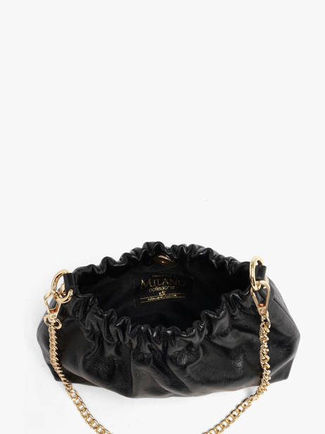 Sac Bandoulière Shiny Sauvage Cuir Milano Noir shiny sauvage SS26062 vue secondaire 2