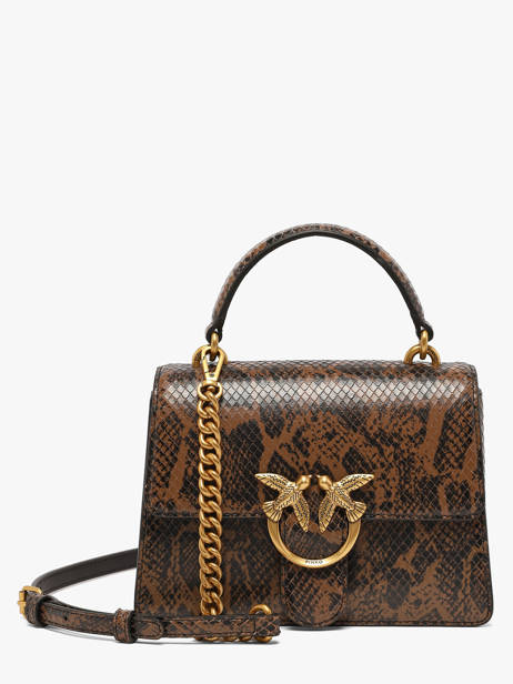 Cross Body Tas Love Bag Icon Leder Pinko Bruin love bag icon 71A3E5