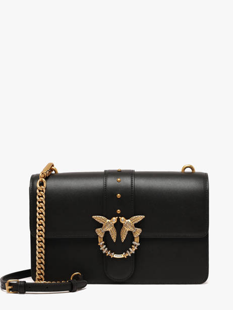 Sac Bandoulière Love Bag Icon Cuir Pinko Noir love bag icon 7070A0F1