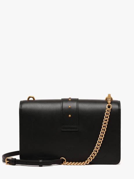 Sac Bandoulière Love Bag Icon Cuir Pinko Noir love bag icon 7070A0F1 vue secondaire 4