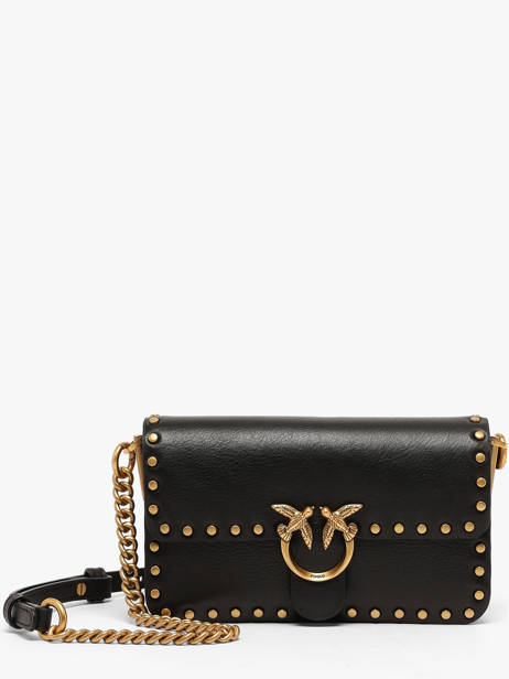 Sac Bandoulière Love Bag Icon Cuir Pinko Noir love bag icon 7345A2JG