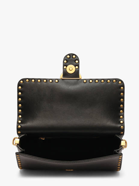 Sac Bandoulière Love Bag Icon Cuir Pinko Noir love bag icon 7665A2JG vue secondaire 3