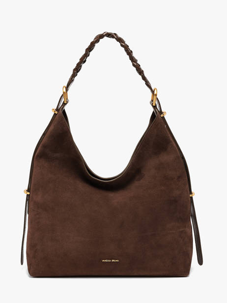 Grand Sac Hobo Jess En Cuir Velours Vanessa bruno Marron jess 29V40917