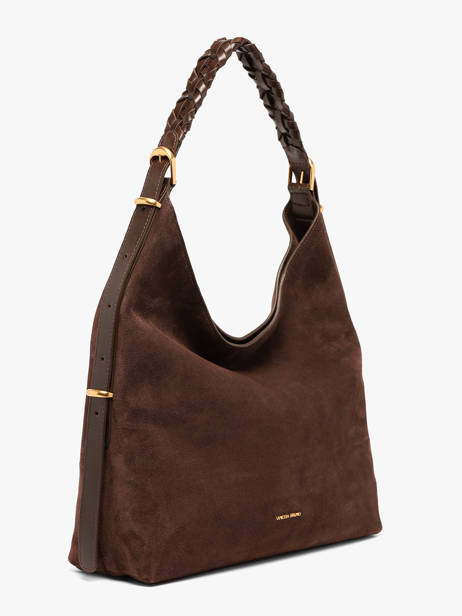 Grand Sac Hobo Jess En Cuir Velours Vanessa bruno Marron jess 29V40917 vue secondaire 1