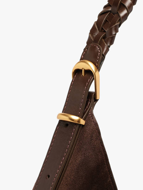 Grand Sac Hobo Jess En Cuir Velours Vanessa bruno Marron jess 29V40917 vue secondaire 2