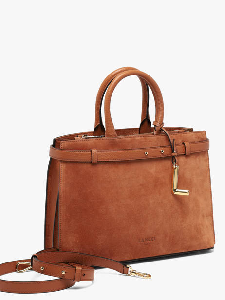 Handtas Faubourg Leder Lancel Bruin faubourg A14257 ander zicht 1