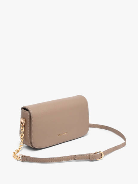 Cross Body Tas Saffiano David jones Beige saffiano CM8419 ander zicht 2