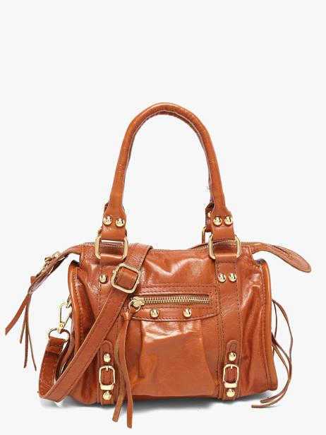 Handtas Shiny Sauvage Leder Milano Bruin shiny sauvage SS24093