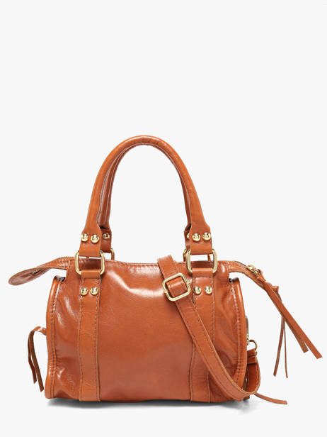 Handtas Shiny Sauvage Leder Milano Bruin shiny sauvage SS24093 ander zicht 3