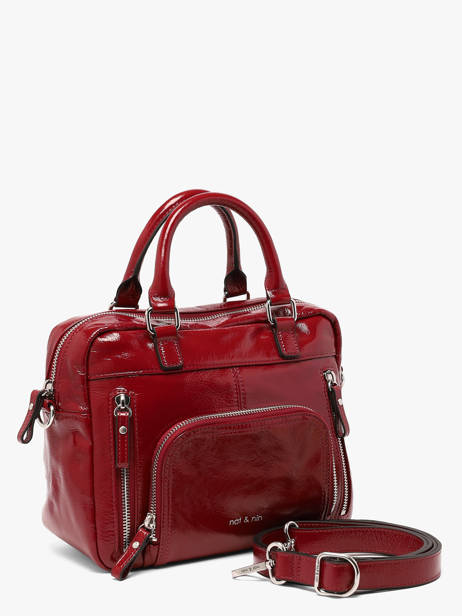 Sac Bandoulière Baby Macy Cuir Nat et nin Rouge vintage BABYMACY vue secondaire 2